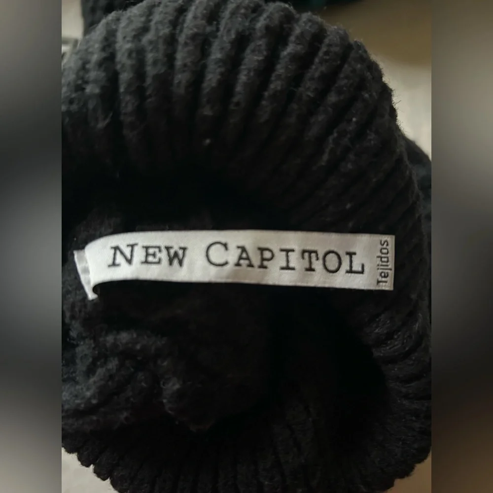 New Capitol Knit Cropped Turtleneck Sweater Chunky Fisherman Dark Academia XS S - Picture 4 of 5